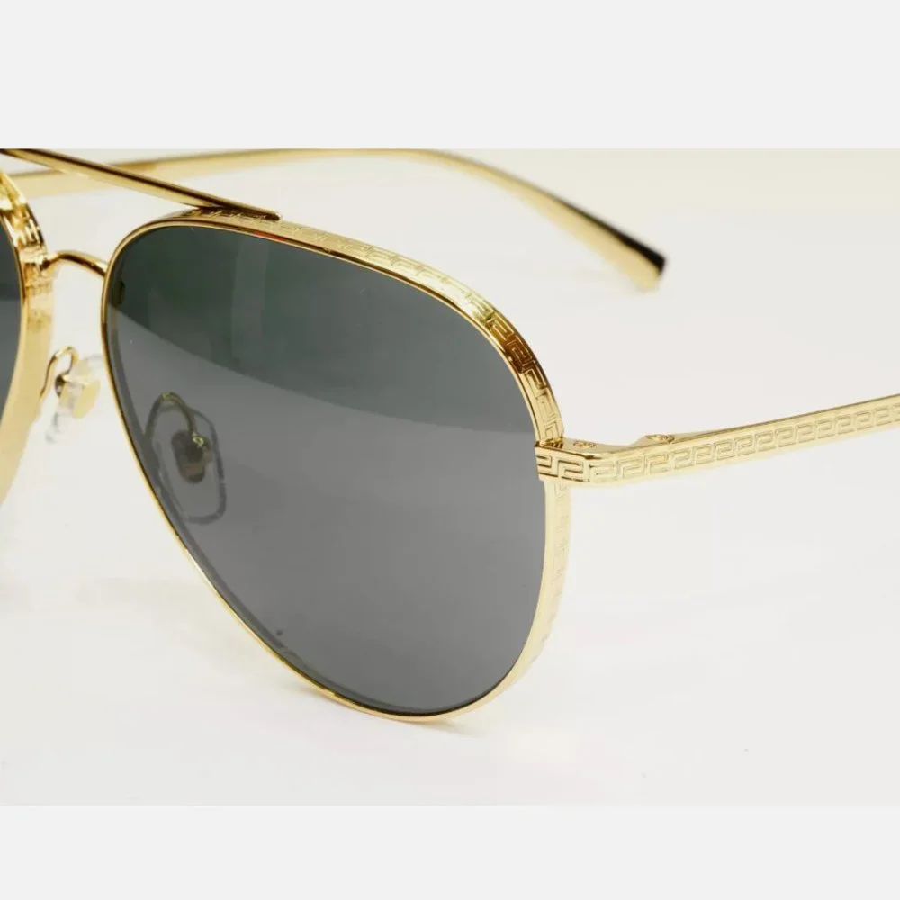 Versace Pilot Metal 59mm Sunglasses New Italy